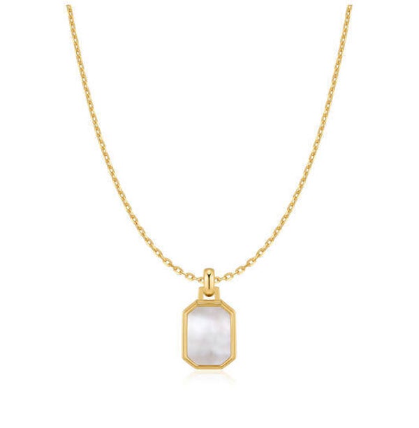 Ania Haie Collier 14K Verguld Square MOP AH N072-02G