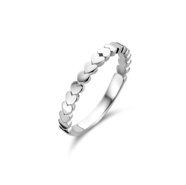 Rosa Di Luca Zilver Ring Hartjes 629.726