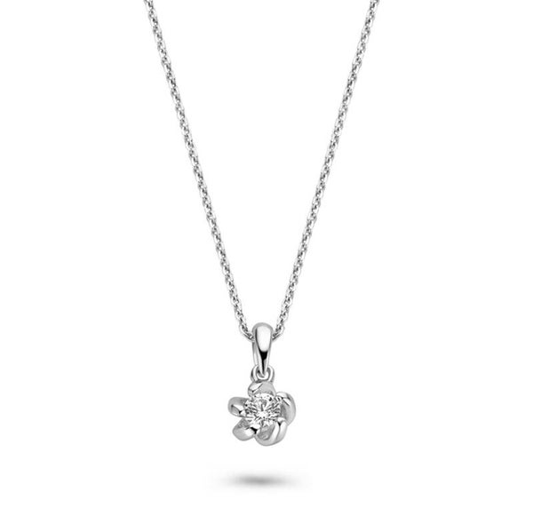 Rosa Di Luca Zilver Collier Solitair Zirkonia 624.648