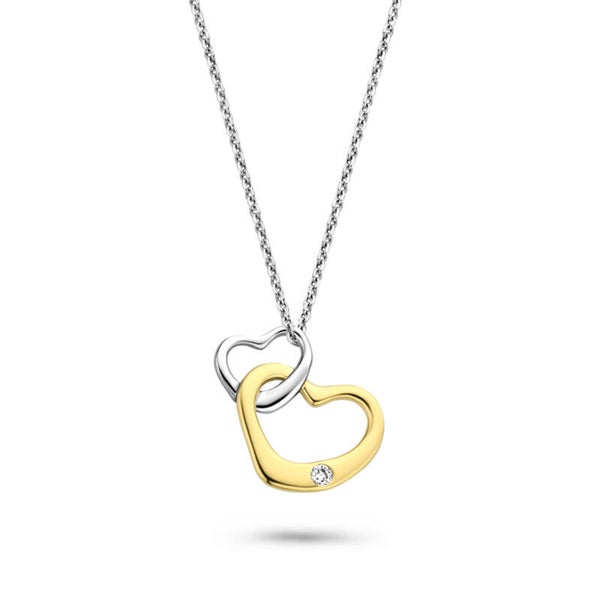 Rosa Di Luca Zilver Collier Bicolor Zirkonia 624.675