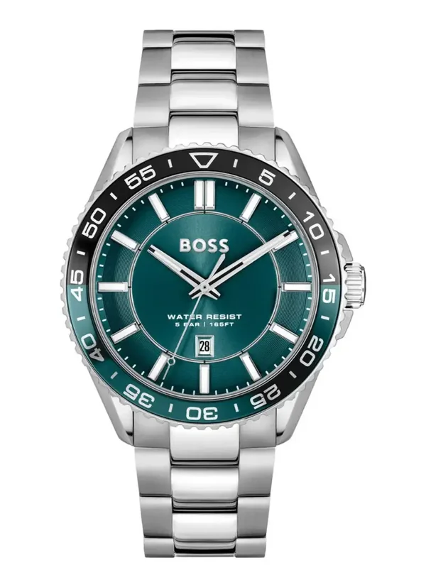 BOSS Herenhorloge HB hrn stl zilver  RUNNER 3H  HB1514208