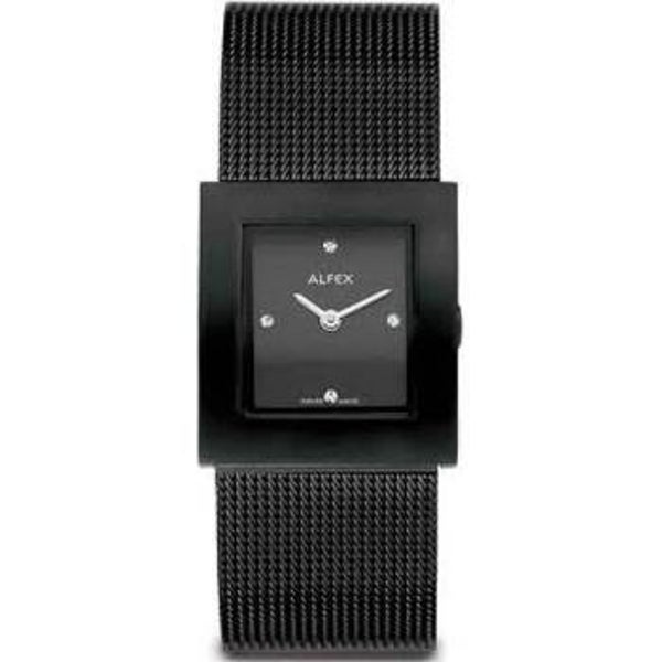 Alfex Dames Horloge Milanese Band Zwart 5217.206
