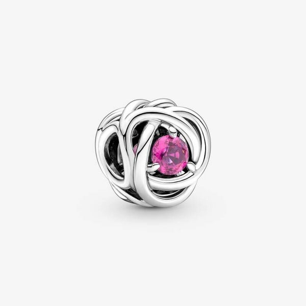 Pandora Charm Birthstone October Pink Infinite Circle 790065C05