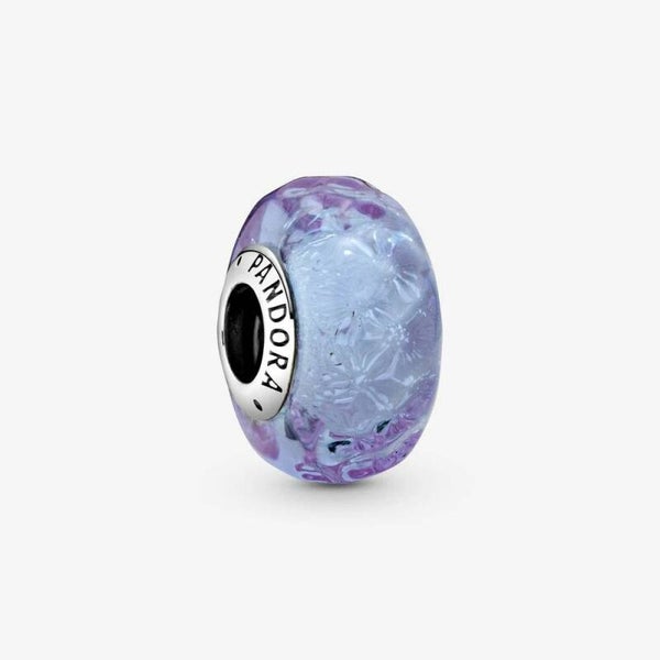 Pandora Charm Murano Glass Wavy Lavender 798875C00