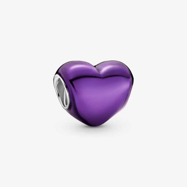 Pandora Charm Metallic Purple Heart 799291C01