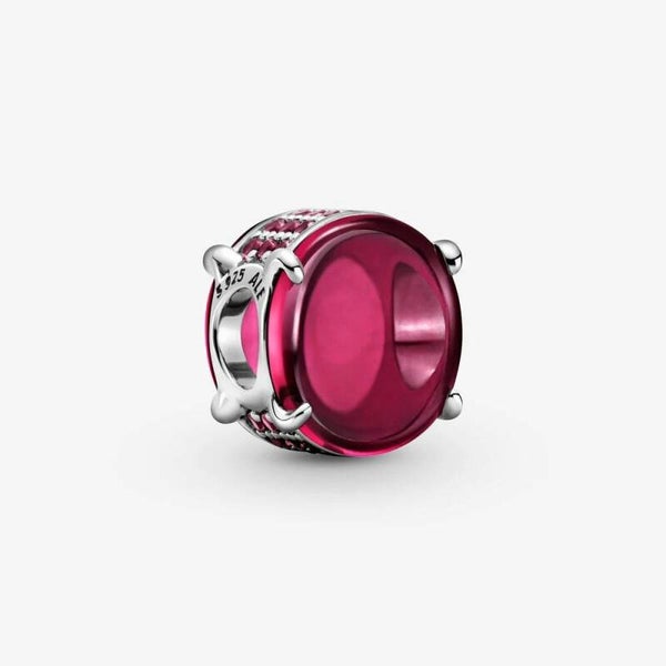 Pandora Charm Fuchsia Rose Oval Cabochon 799309C01