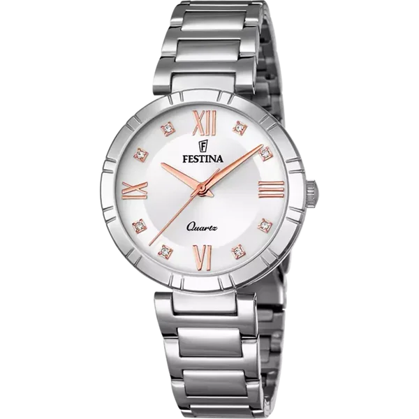 Festina dames zilver Mademoiselle staal horloge armband F16936/B