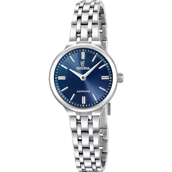 Festina dames blauw Mademoiselle roestvrij staal horloge armband F20744/5