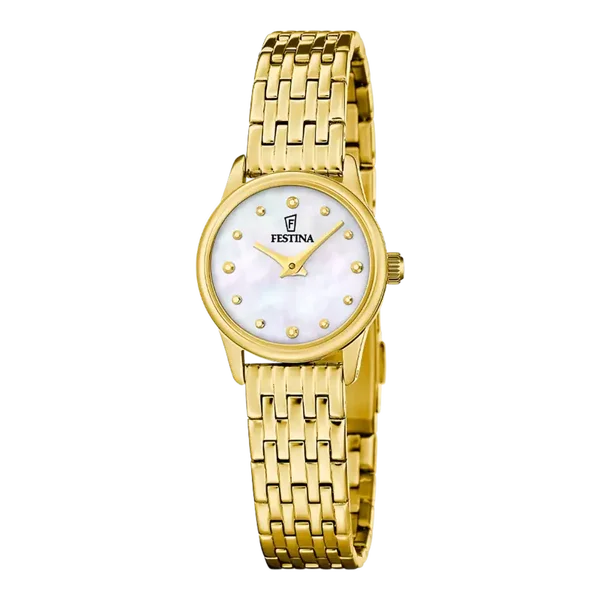 Festina dames nacre Mademoiselle roestvrij staal horloge armband F20750/1