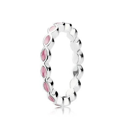 Pandora Ring Emaille Twist Roze 190884EN24