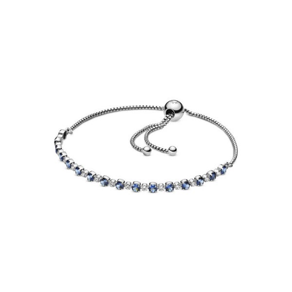 Pandora Armband Blue & Clear Sparkle Sliding Bracelet 598517C01