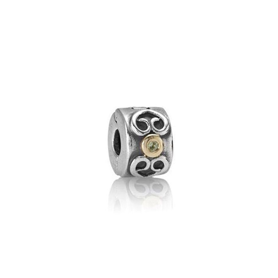 Pandora Sale Clips Double Heart Peridot 790382PE
