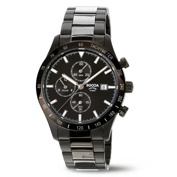 Boccia Horloge Heren Titanium zwart 3739-02