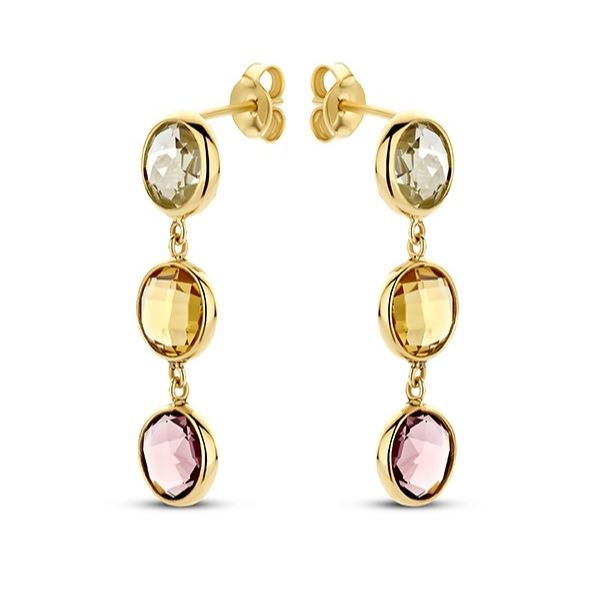 Italo Bottene Oorstekers 14K Goud 3 Kleuren OR3273-PR-CI-RH