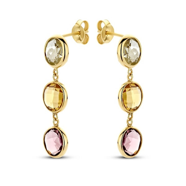 Italo Bottene Oorstekers 14K Goud 3 Kleuren OR3273-PR-CI-RH