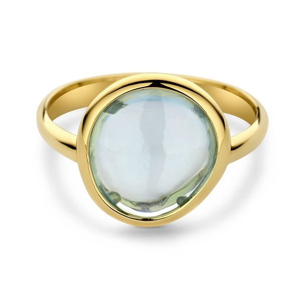 Italo Bottene Ring 14K Goud Blauw Topaas AN2245-BT