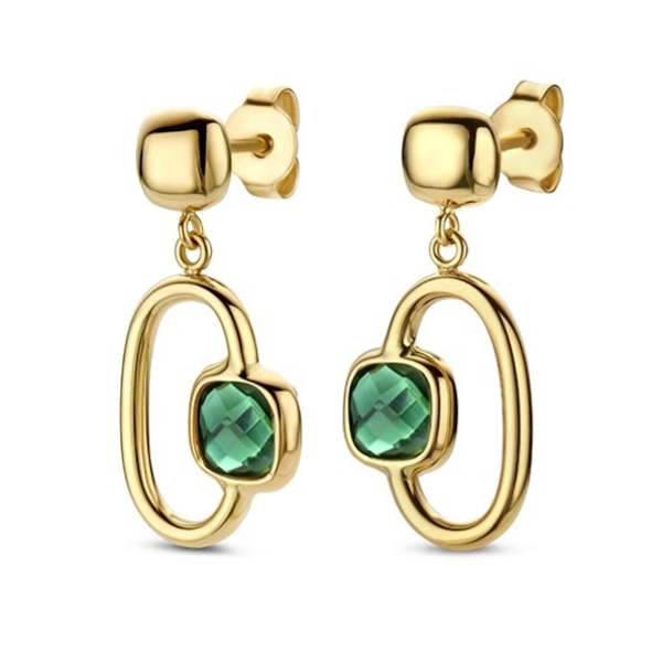 Italo Bottene Oorstekers 14K Goud Tourmalijn OR2250-GTO