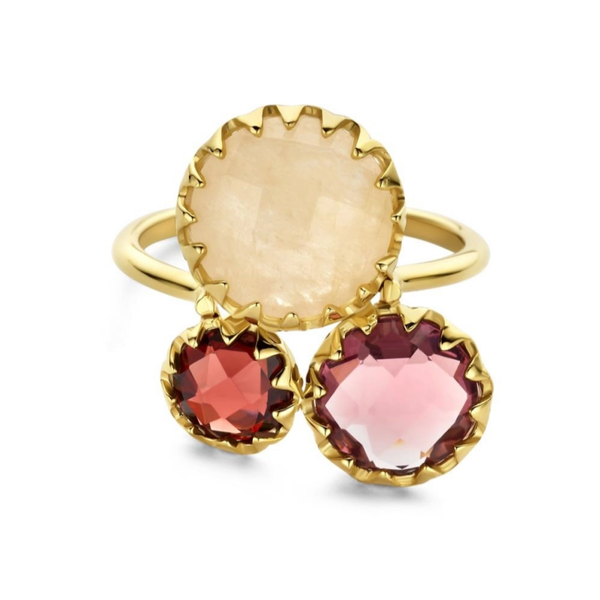 Italo Bottene Ring 14K Goud 3 kleuren Roze AN4342-MOR-RH-GR