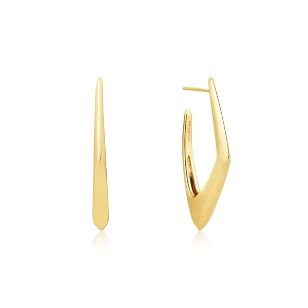 Ania Haie Oorstekers Geometric Hoop Geelgoud verguld AH E053-08G