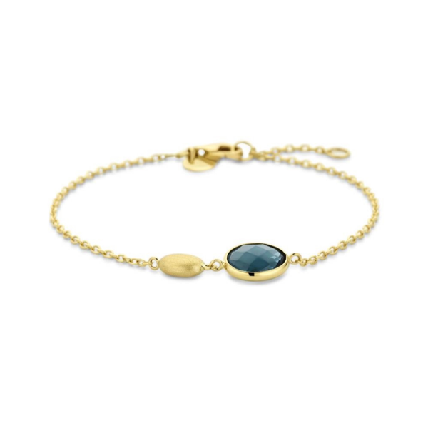 Italo Bottene Armband 14K Goud London Blue Kwarts BR4396-LB