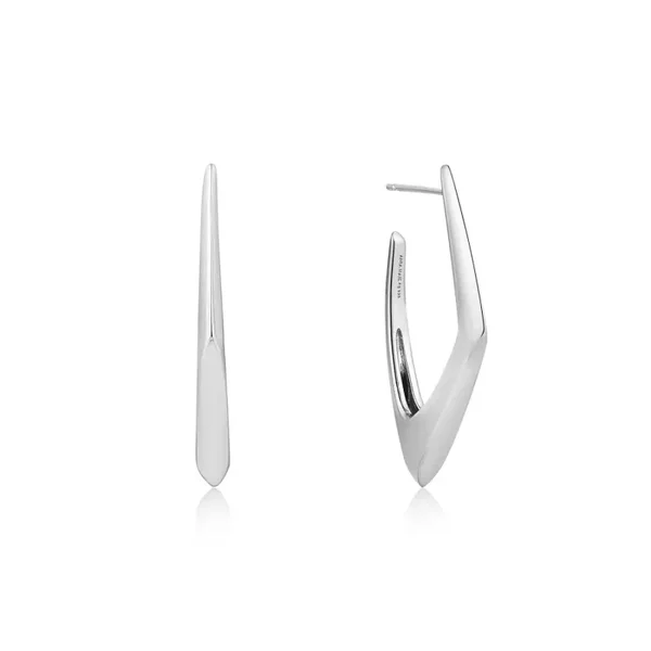 Ania Haie Oorstekers Zilver Geometric Hoop AH E053-08H