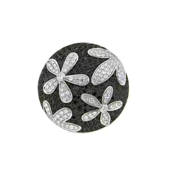 My Imenso Insignia Spherique Zwart Wit Bloem 33mm 33-0568