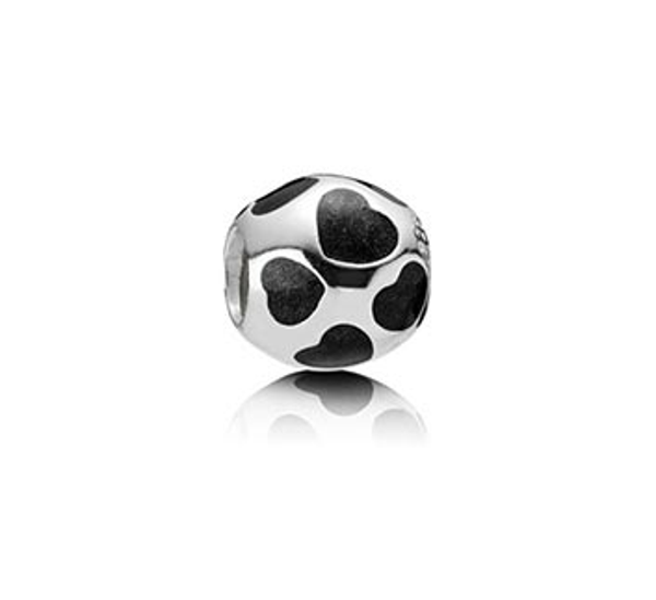 Pandora Sale Charm Hartjes Zwart 790543EN22