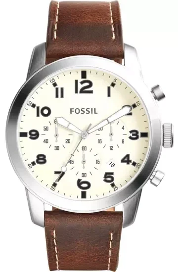 Fossil Heren Horloge Bruine Leren Band FS5146