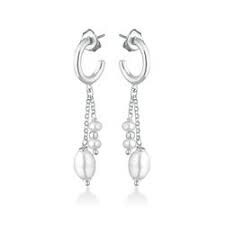 Lelune Glamour Oorstekers Zilver met Zoetwaterparels LGEA298