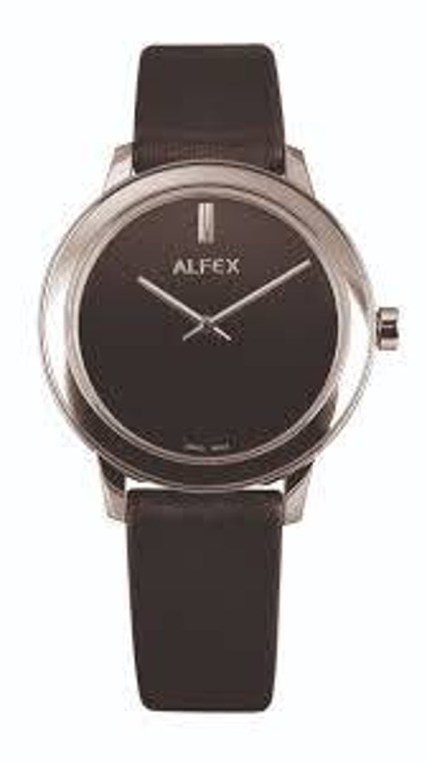 Alfex Dames Horloge Rond Zwart 5712.875