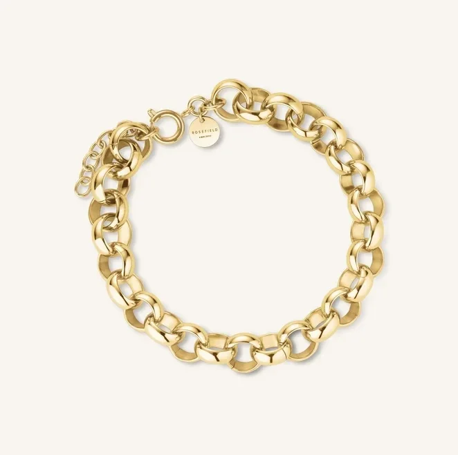 Rosefield Armband Chunky Roll Verguld JBCBG-J893