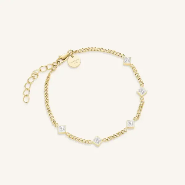 Rosefield Armband Crystal Princess Verguld JBCPG-J1172