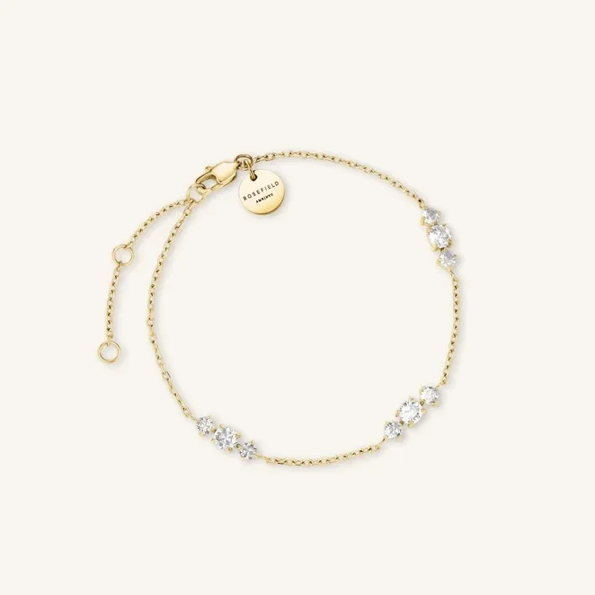 Rosefield Armband Triple Crystal Verguld  JBTCG-J1020