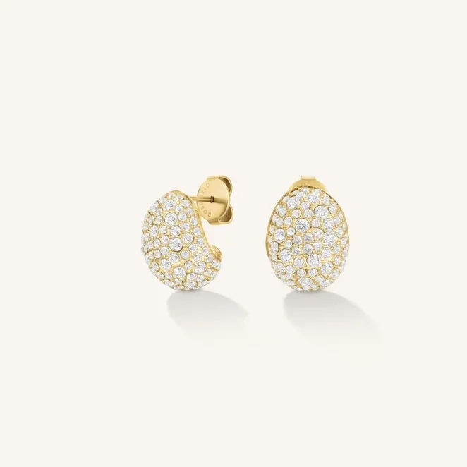 Rosefield Oorsieraden Mini Pave Verguld JEMPG-J1223