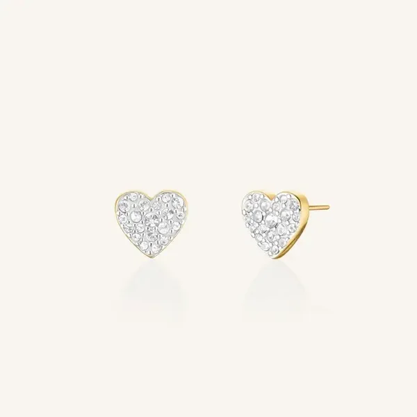 Rosefield Pave Heart Stud Verguld JEPHG-J1275