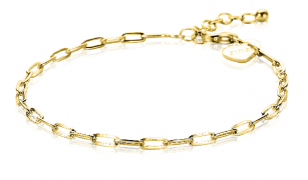 ZINZI Armband Zilver 14K Geelverguld Paperclip schakel ZIA2150G