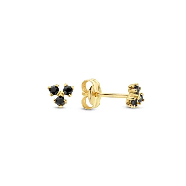 Jackie Oorsteker Miro Onyx Triangle - 14K Goud JKE23.012
