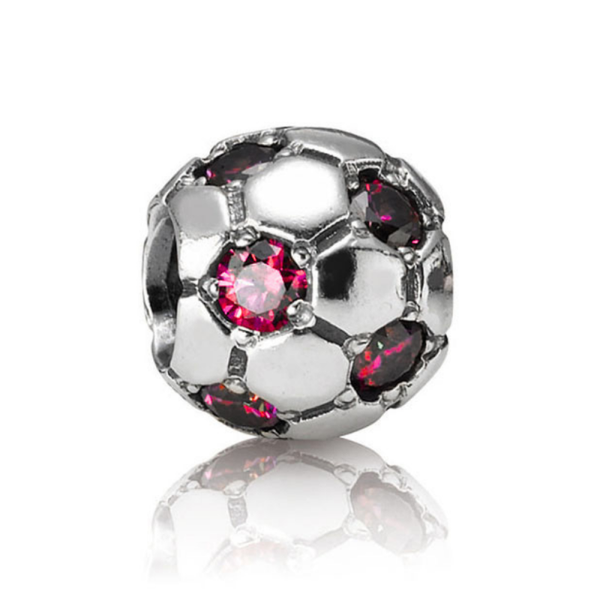 Pandora Sale Charm Voetbal Roze 790444CZR