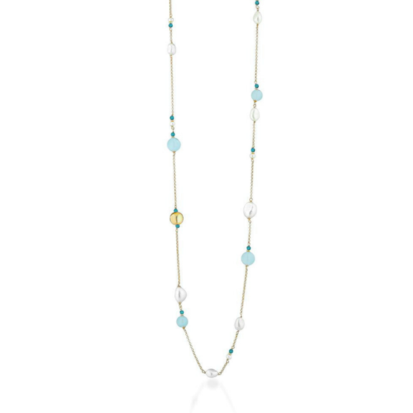 Lelune Glamour Collier Verguld met Zoetwaterparels LGNK393