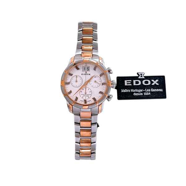 Edox Dames Horloge Bicolor Rose 10019