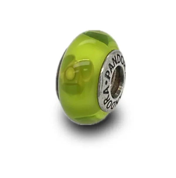 Pandora Sale Charm Murano Green Flower 790648