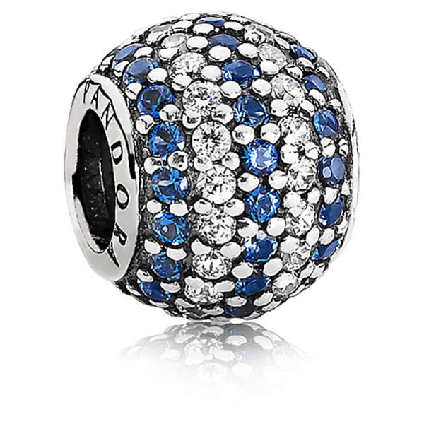 Pandora Sale Charm Blue Nautical Pave Lights 791172NCB