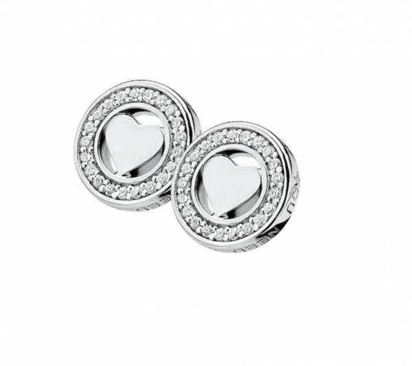 ZINZI Oorstekers Zilver Hartje LOVEO01