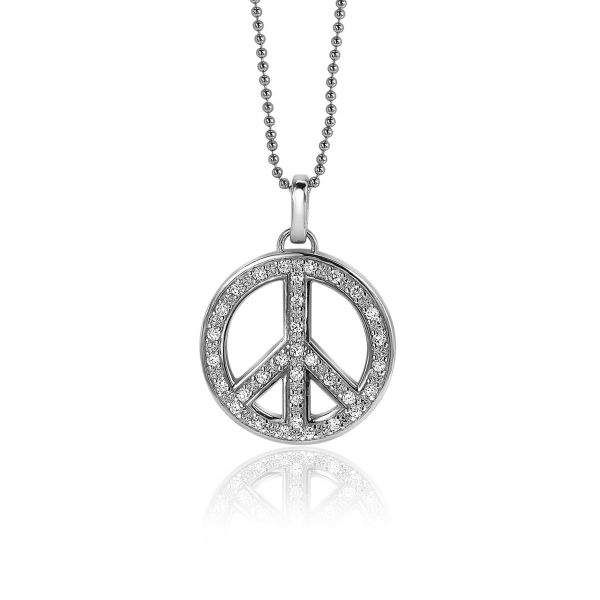 ZINZI Hanger Zilver Peace Sign ZIH662