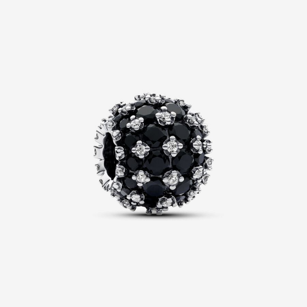 Pandora Charm Sprankelende, zwarte, rond pavé 792630C04