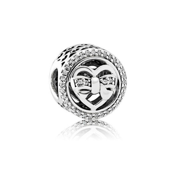 Pandora Sale Charm Heart and Ribbon 792146CZ