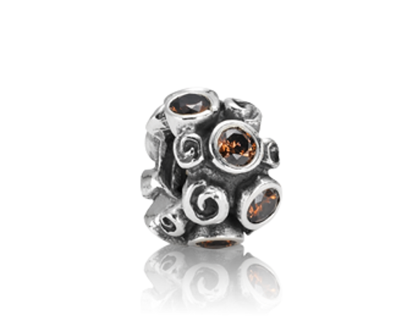 Pandora Sale Charm Brown Primrose 790330BCZ
