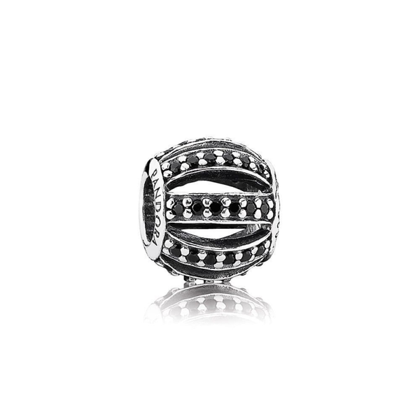 Pandora Sale Charm Opengewerkt Zwart 791115NCK