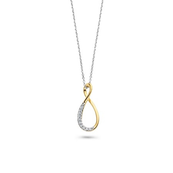 Rosa Di Luca Zilver Collier Bicolor Zirkonia 624.852