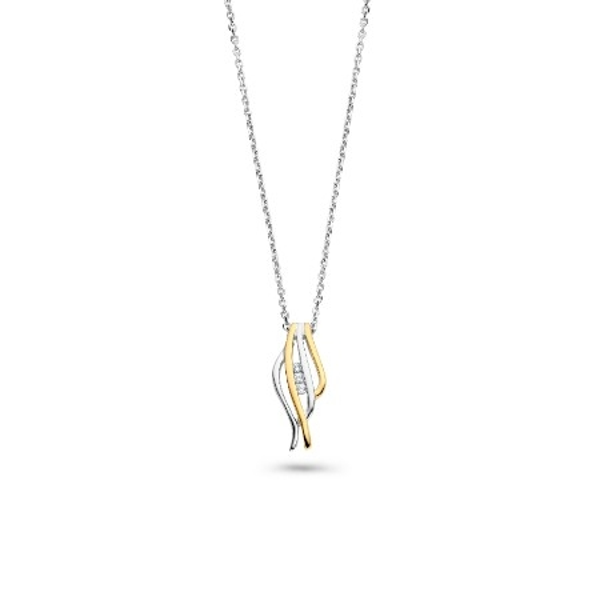 Rosa Di Luca Zilver Collier Bicolor Zirkonia 624.853